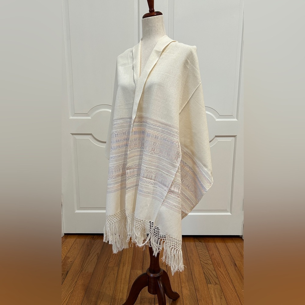 Cotton and Silk Traditional Mexican rebozo from Oaxaca. Mexican shawl, Handloom!